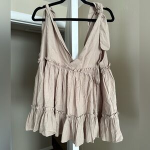 Elegant Cream Sleeveless Top